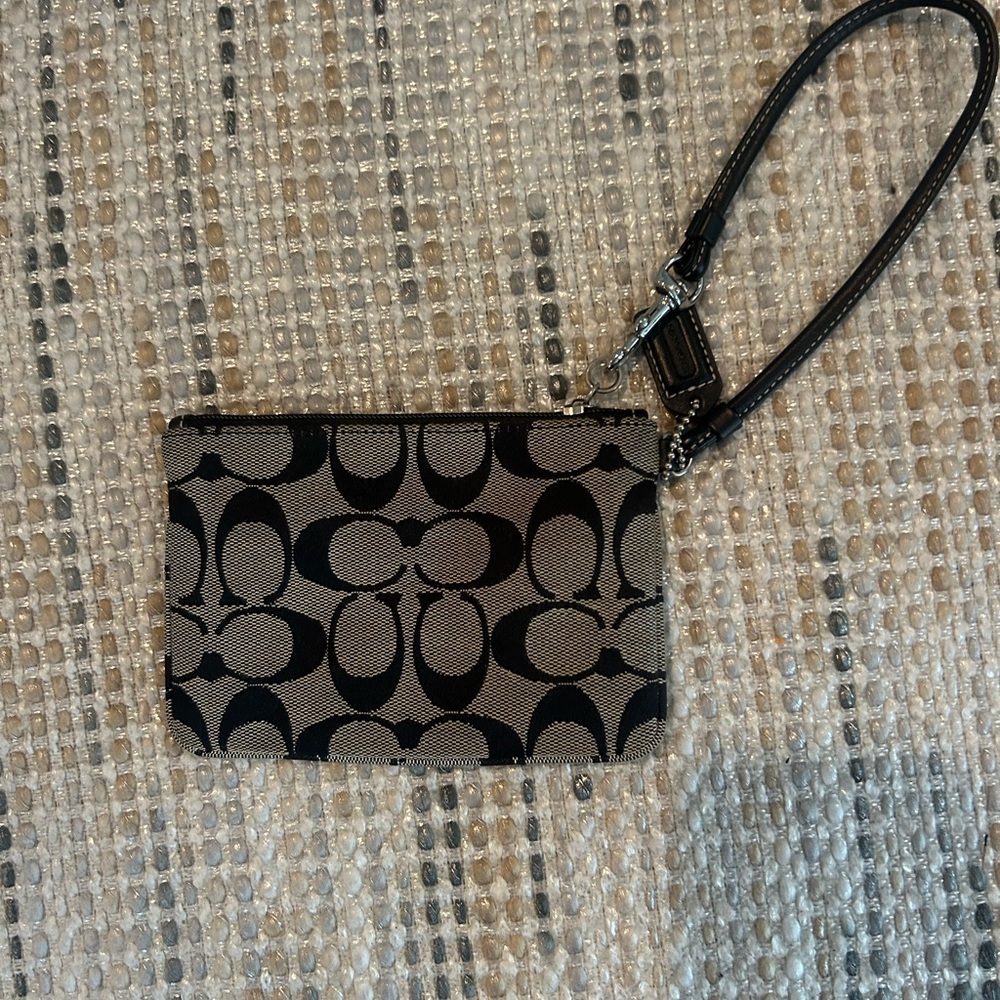 Coach Black and Grey Clutch Wristlet - Picture 2 of 3
